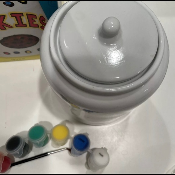 CANISTER COOKIE JAR DECORATE ARTS & Crafts kitchen treat Xmas activity kit paint - Picture 4 of 15